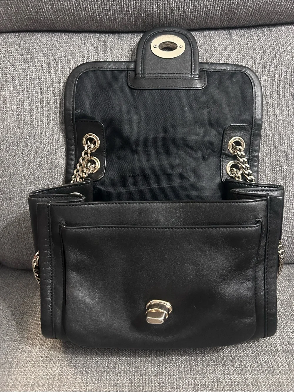 Coach Vintage Black Y2K convertible shoulder-crossbody bag with silver hardware - Picture 6 of 13